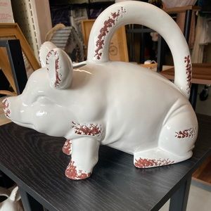 Pig or rooster porcelain watering vase